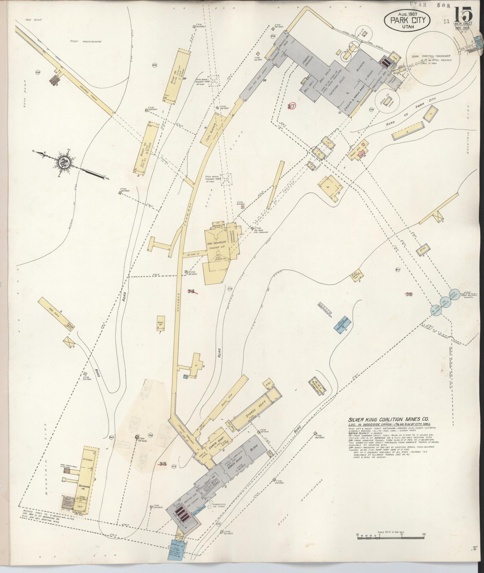 Sanborn Fire Insurance Map from Park City, Summit County, Utah (1940), Sheet #0015 - Complete Map Set gallery image, historic Sanborn map, vintage wall art, Utah Utah