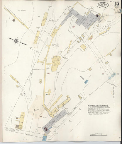 Sanborn Fire Insurance Map from Park City, Summit County, Utah (1940), Sheet #0015 - Complete Map Set gallery image, historic Sanborn map, vintage wall art, Utah Utah