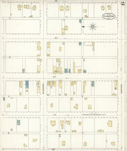 Sanborn Fire Insurance Map from Clarkston, Asotin County, Washington (1901), Sheet #0002 - Complete Map Set gallery image, historic Sanborn map, vintage wall art, Washington Washington