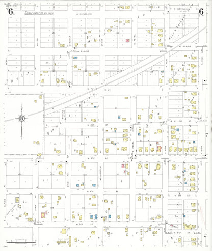 Sanborn Fire Insurance Map from Pratt, Pratt County, Kansas (1935), Sheet #0006 - Complete Map Set gallery image, historic Sanborn map, vintage wall art, Kansas Kansas