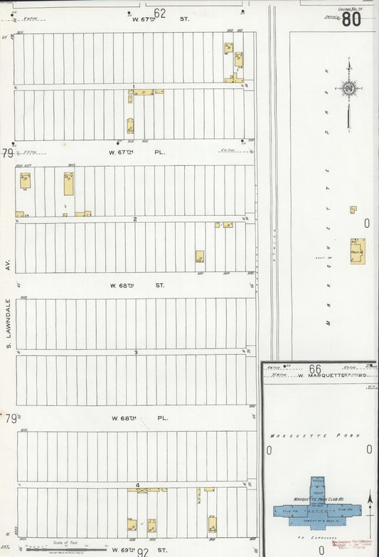 Sanborn Fire Insurance Map from Chicago, Cook County, Illinois (1920), Sheet #0080 - Historic Sanborn Fire Insurance Map Print, vintage old map wall art, antique decor, genealogy gift, Illinois Illinois map