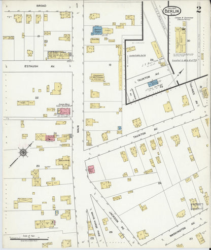 Sanborn Fire Insurance Map from Berlin, Camden County, New Jersey (1917), Sheet #0002 - Complete Map Set gallery image, historic Sanborn map, vintage wall art, New Jersey New Jersey
