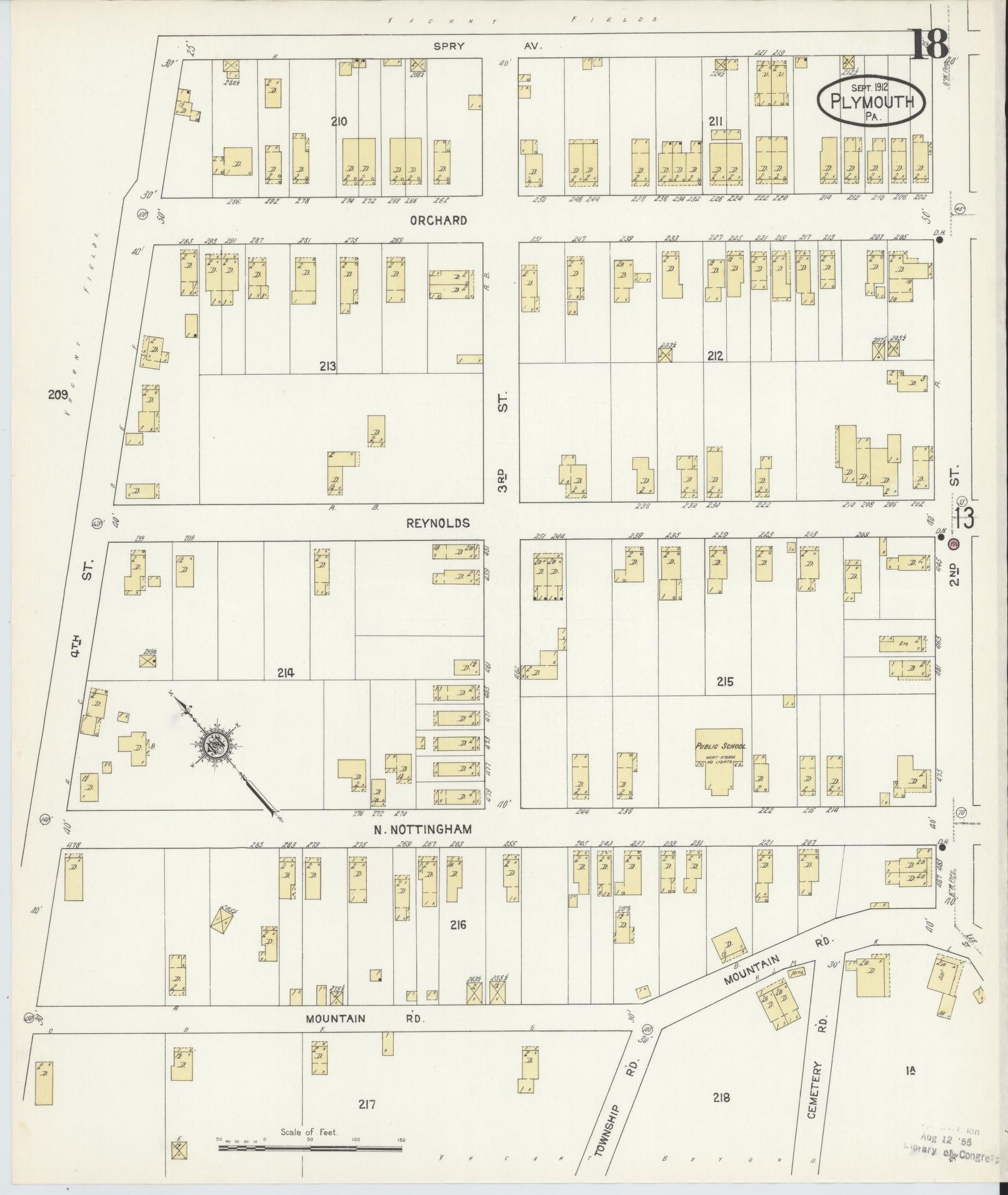 Sanborn Fire Insurance Map from Plymouth, Luzerne County, Pennsylvania (1912), Sheet #0018 - Complete Map Set gallery image, historic Sanborn map, vintage wall art, Pennsylvania Pennsylvania