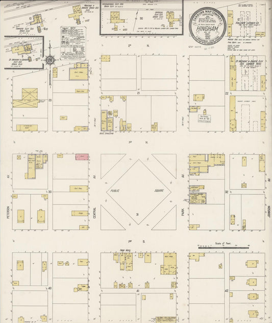 Sanborn Fire Insurance Map from Hingham, Hill County, Montana. (1920) – Historic Sanborn Fire Insurance Map Print