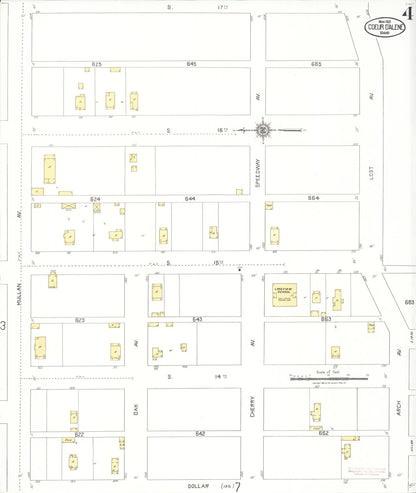 Sanborn Fire Insurance Map from Coeur D'alene, Kootenai County, Idaho (1921), Sheet #0004 - Complete Map Set gallery image, historic Sanborn map, vintage wall art, Idaho Idaho