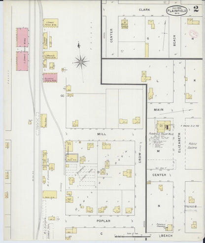 Sanborn Fire Insurance Map from Plainfield, Waushara County, Wisconsin (1894), Sheet #0002 - Complete Map Set gallery image, historic Sanborn map, vintage wall art, Wisconsin Wisconsin
