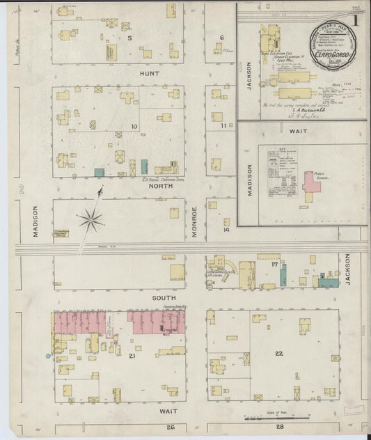 Sanborn Fire Insurance Map from Cerro Gordo, Piatt County, Illinois. (1893) – Map View