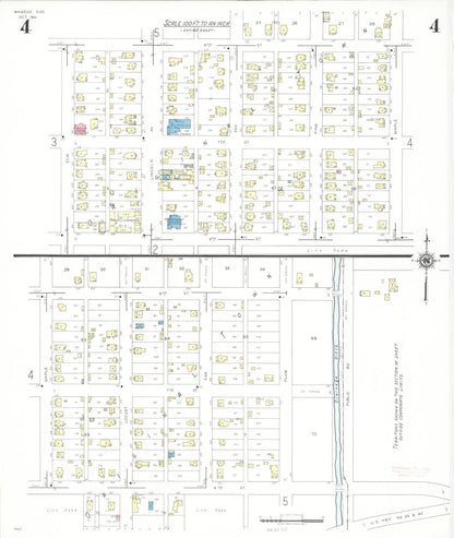 Sanborn Fire Insurance Map from Wamego, Pottawatomie County, Kansas (1941), Sheet #0004 - Complete Map Set gallery image, historic Sanborn map, vintage wall art, Kansas Kansas