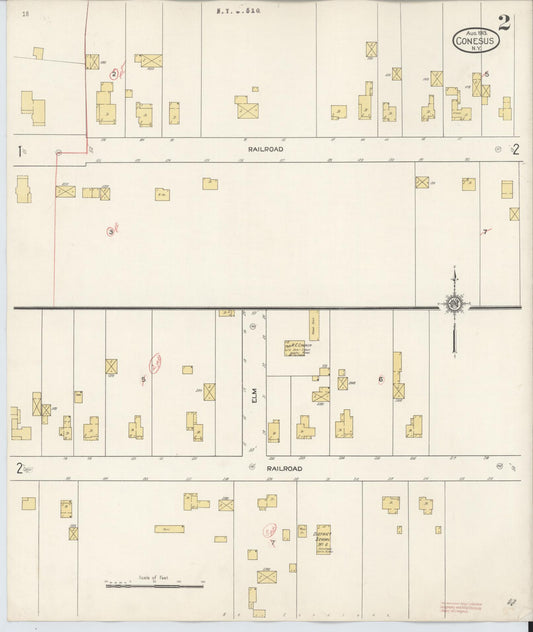 Sanborn Fire Insurance Map from Conesus, Livingston County, New York (1913), Sheet #0002 - Historic Sanborn Fire Insurance Map Print, vintage old map wall art, antique decor, genealogy gift, New York New York map