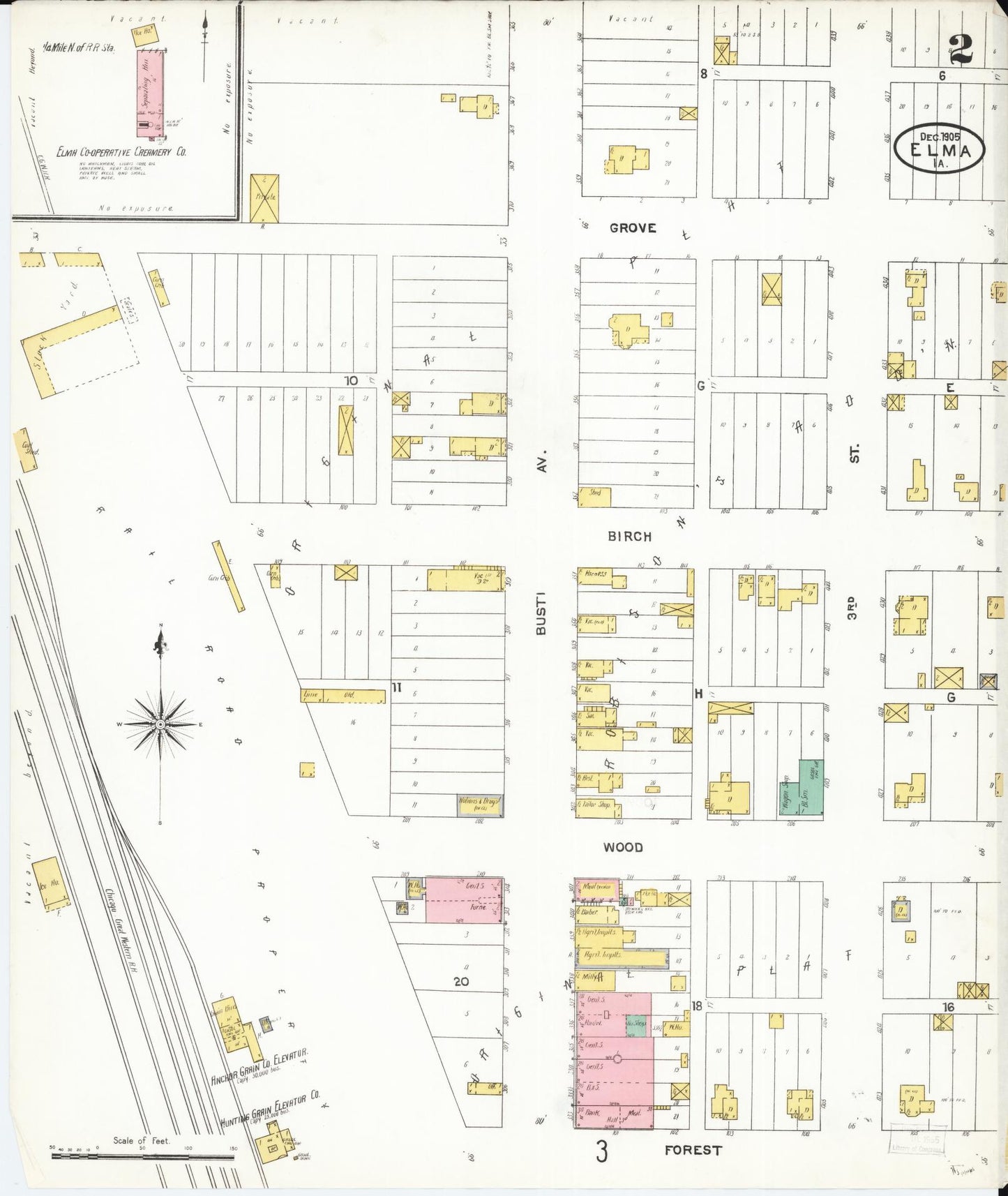 Sanborn Fire Insurance Map from Elma, Howard County, Iowa (1905), Sheet #0002 - Historic Sanborn Fire Insurance Map Print