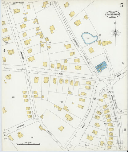 Sanborn Fire Insurance Map from South Norwalk, Fairfield County, Connecticut (1906), Sheet #0005 - Complete Map Set gallery image, historic Sanborn map, vintage wall art, Connecticut Connecticut