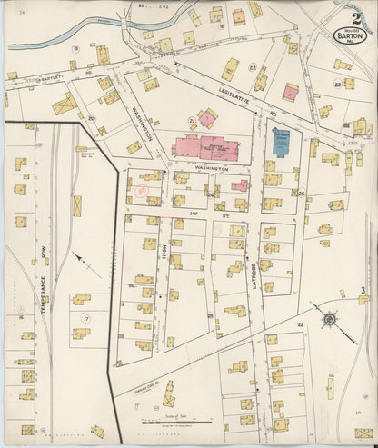 Sanborn Fire Insurance Map from Barton, Allegany County, Maryland (1936), Sheet #0002 - Complete Map Set gallery image, historic Sanborn map, vintage wall art, Maryland Maryland