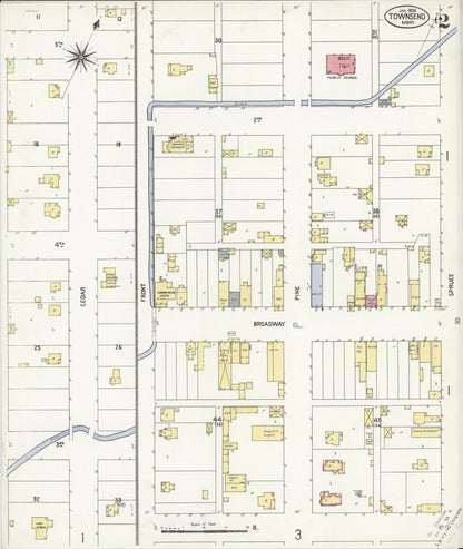 Sanborn Fire Insurance Map from Townsend, Broadwater County, Montana (1908), Sheet #0002 - Complete Map Set gallery image, historic Sanborn map, vintage wall art, Montana Montana