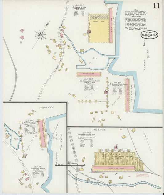 Sanborn Fire Insurance Map from Haverstraw, Rockland County, New York (1896), Sheet #0011 - Historic Sanborn Fire Insurance Map Print, vintage old map wall art, antique decor, genealogy gift, New York New York map