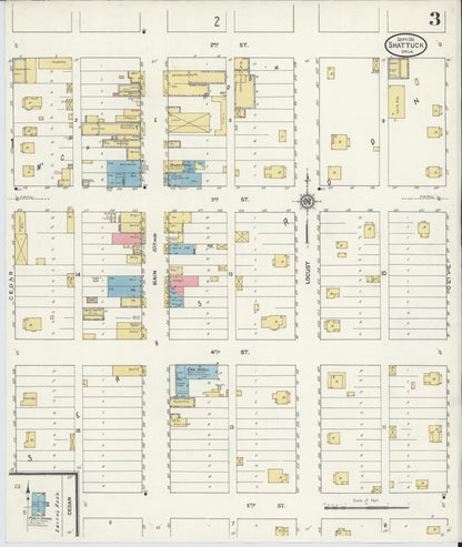 Sanborn Fire Insurance Map from Shattuck, Ellis County, Oklahoma (1911), Sheet #0003 - Complete Map Set gallery image, historic Sanborn map, vintage wall art, Oklahoma Oklahoma