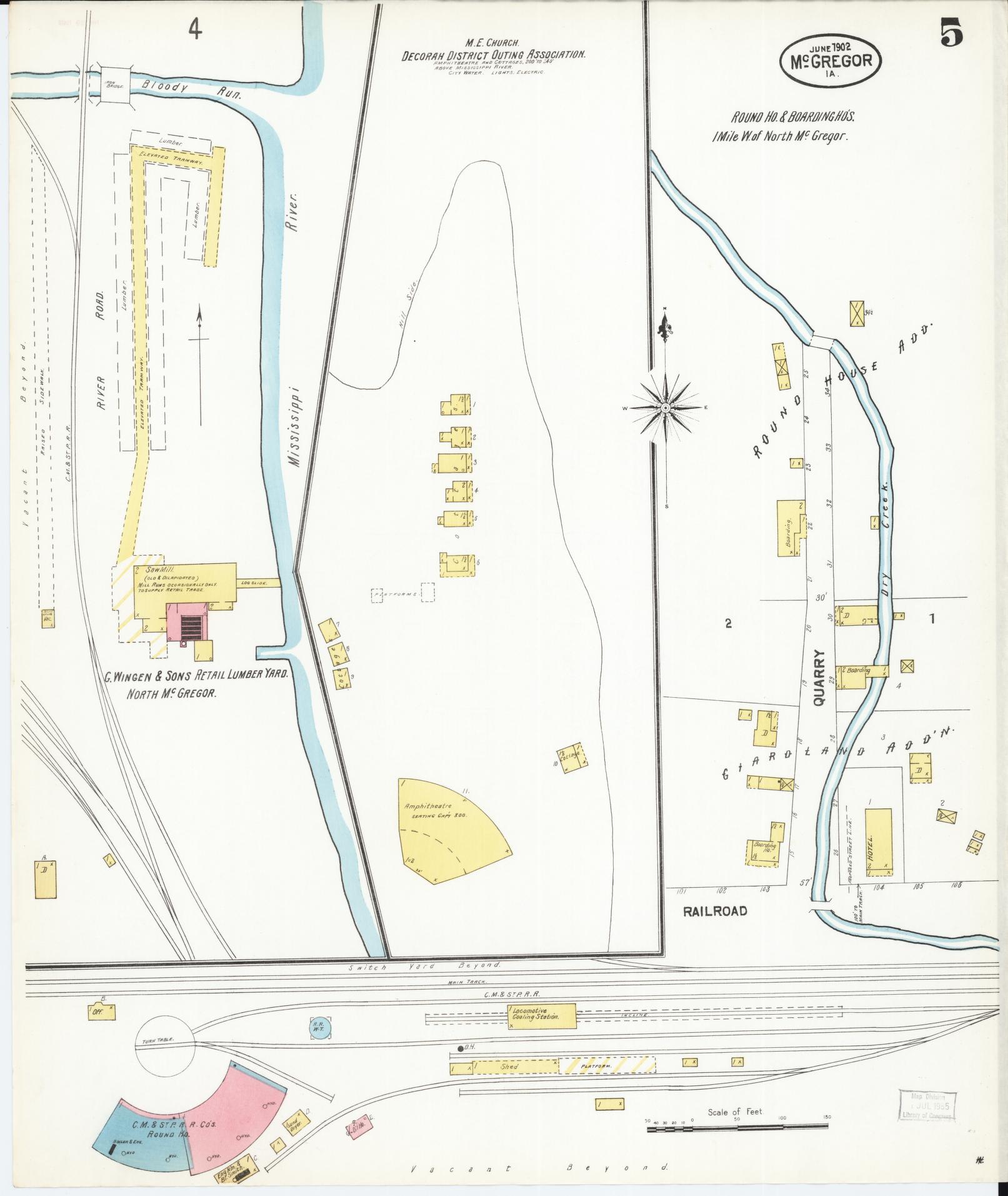 Sanborn Fire Insurance Map from McGregor, Clayton County, Iowa (1902), Sheet #0005 - Historic Sanborn Fire Insurance Map Print
