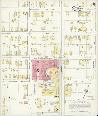 Sanborn Fire Insurance Map from Wellsburg, Brooke County, West Virginia (1913), Sheet #0006 - Complete Map Set gallery image, historic Sanborn map, vintage wall art, West Virginia West Virginia