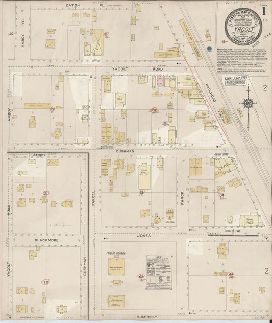 Sanborn Fire Insurance Map from Yacolt, Clark County, Washington (1930), Sheet #0001 - Historic Sanborn Fire Insurance Map Print, vintage old map wall art, antique decor, genealogy gift, Washington Washington map