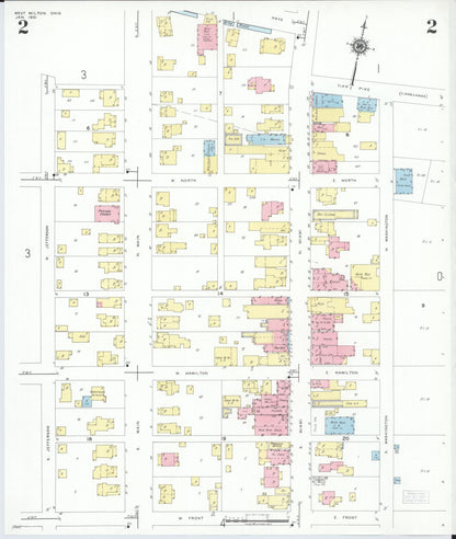 Sanborn Fire Insurance Map from West Milton, Miami County, Ohio (1951), Sheet #0002 - Historic Sanborn Fire Insurance Map Print, vintage old map wall art, antique decor, genealogy gift, Ohio Ohio map