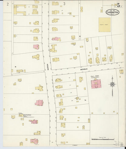 Sanborn Fire Insurance Map from Cardington, Morrow County, Ohio (1912), Sheet #0005 - Historic Sanborn Fire Insurance Map Print, vintage old map wall art, antique decor, genealogy gift, Ohio Ohio map