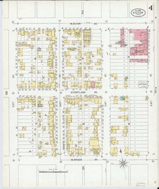 Sanborn Fire Insurance Map from Victor, Teller County, Colorado (1900), Sheet #0004 - Historic Sanborn Fire Insurance Map Print, vintage old map wall art, antique decor, genealogy gift, Colorado Colorado map
