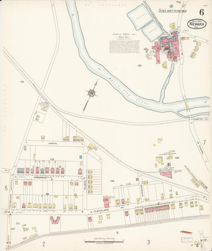 Sanborn Fire Insurance Map from Newark, New Castle County, Delaware (1922), Sheet #0006 - Complete Map Set gallery image, historic Sanborn map, vintage wall art, Delaware Delaware