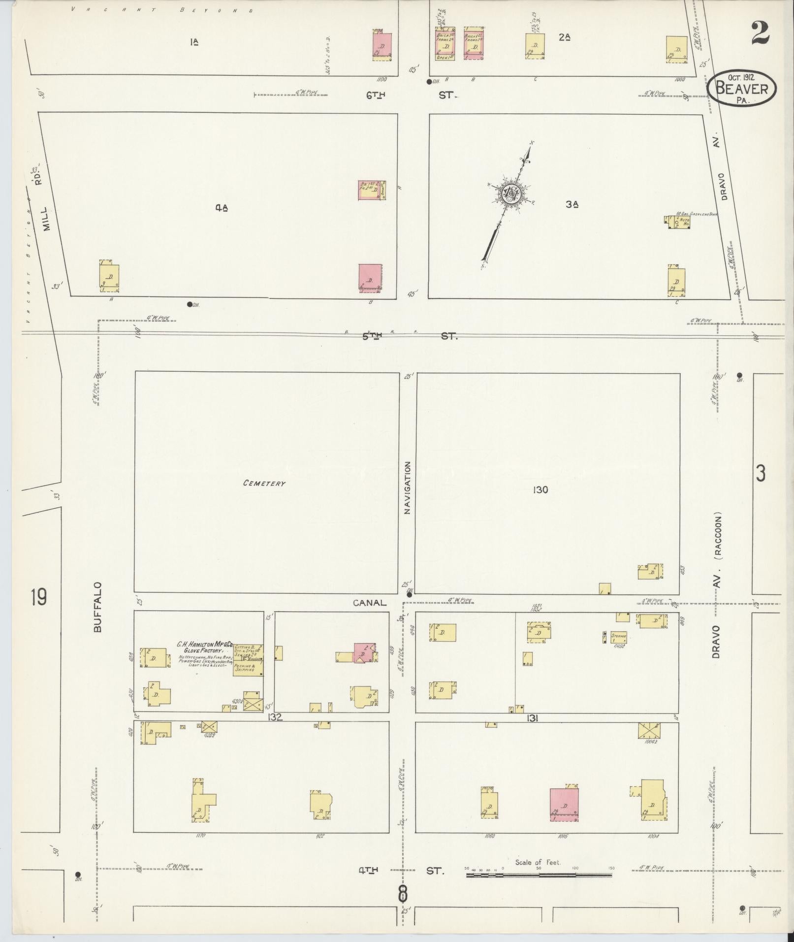 Sanborn Fire Insurance Map from Beaver, Beaver County, Pennsylvania (1912), Sheet #0002 - Historic Sanborn Fire Insurance Map Print, vintage old map wall art, antique decor, genealogy gift, Pennsylvania Pennsylvania map
