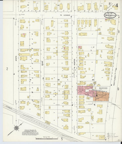 Sanborn Fire Insurance Map from Norwalk, Huron County, Ohio (1911), Sheet #0004 - Complete Map Set gallery image, historic Sanborn map, vintage wall art, Ohio Ohio