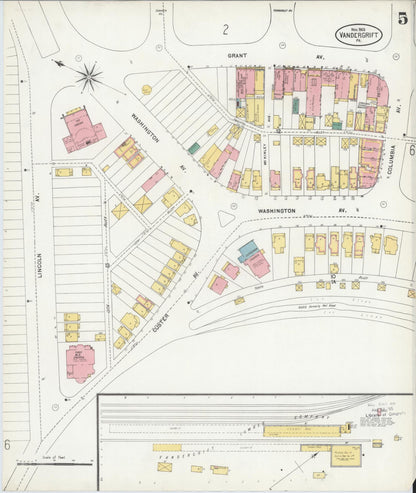 Sanborn Fire Insurance Map from Vandergrift, Westmoreland County, Pennsylvania (1903), Sheet #0005 - Complete Map Set gallery image, historic Sanborn map, vintage wall art, Pennsylvania Pennsylvania