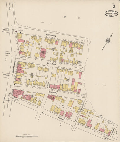Sanborn Fire Insurance Map from Haverstraw, Rockland County, New York (1921), Sheet #0003 - Complete Map Set gallery image, historic Sanborn map, vintage wall art, New York New York