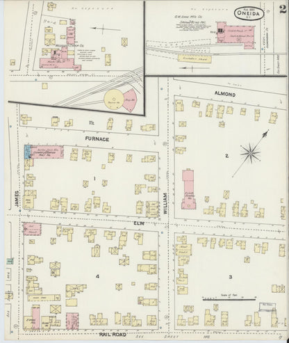 Sanborn Fire Insurance Map from Oneida, Madison County, New York (1890), Sheet #0002 - Complete Map Set gallery image, historic Sanborn map, vintage wall art, New York New York