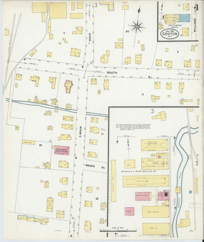 Sanborn Fire Insurance Map from Groton, Tomkins County, New York (1908), Sheet #0004 - Complete Map Set gallery image, historic Sanborn map, vintage wall art, New York New York