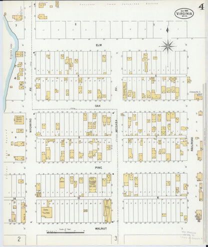 Sanborn Fire Insurance Map from Virginia, Saint Louis County, Minnesota (1900), Sheet #0004 - Complete Map Set gallery image, historic Sanborn map, vintage wall art, Minnesota Minnesota