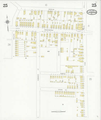 Sanborn Fire Insurance Map from Cambridge, Dorchester County, Maryland (1930), Sheet #0025 - Complete Map Set gallery image, historic Sanborn map, vintage wall art, Maryland Maryland