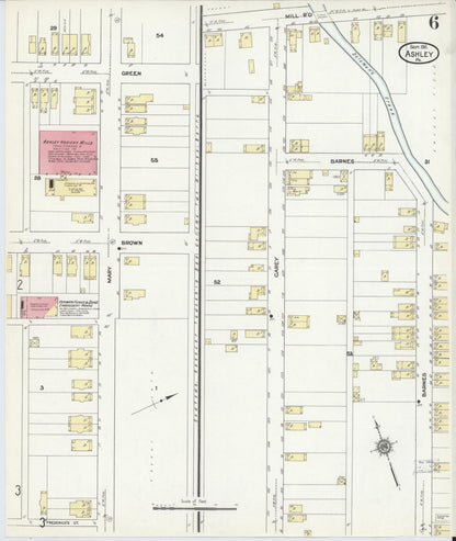 Sanborn Fire Insurance Map from Ashley, Luzerne County, Pennsylvania (1911), Sheet #0006 - Complete Map Set gallery image, historic Sanborn map, vintage wall art, Pennsylvania Pennsylvania