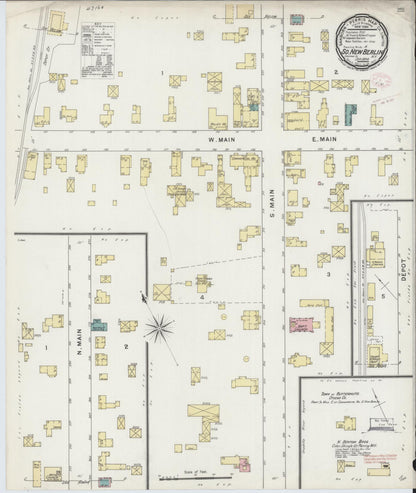 Sanborn Fire Insurance Map from South New Berlin, Chenango County, New York (1894), Sheet #0001 - Historic Sanborn Fire Insurance Map Print, vintage old map wall art, antique decor, genealogy gift, New York New York map