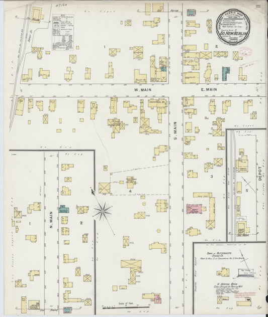 Sanborn Fire Insurance Map from South New Berlin, Chenango County, New York (1894), Sheet #0001 - Historic Sanborn Fire Insurance Map Print, vintage old map wall art, antique decor, genealogy gift, New York New York map