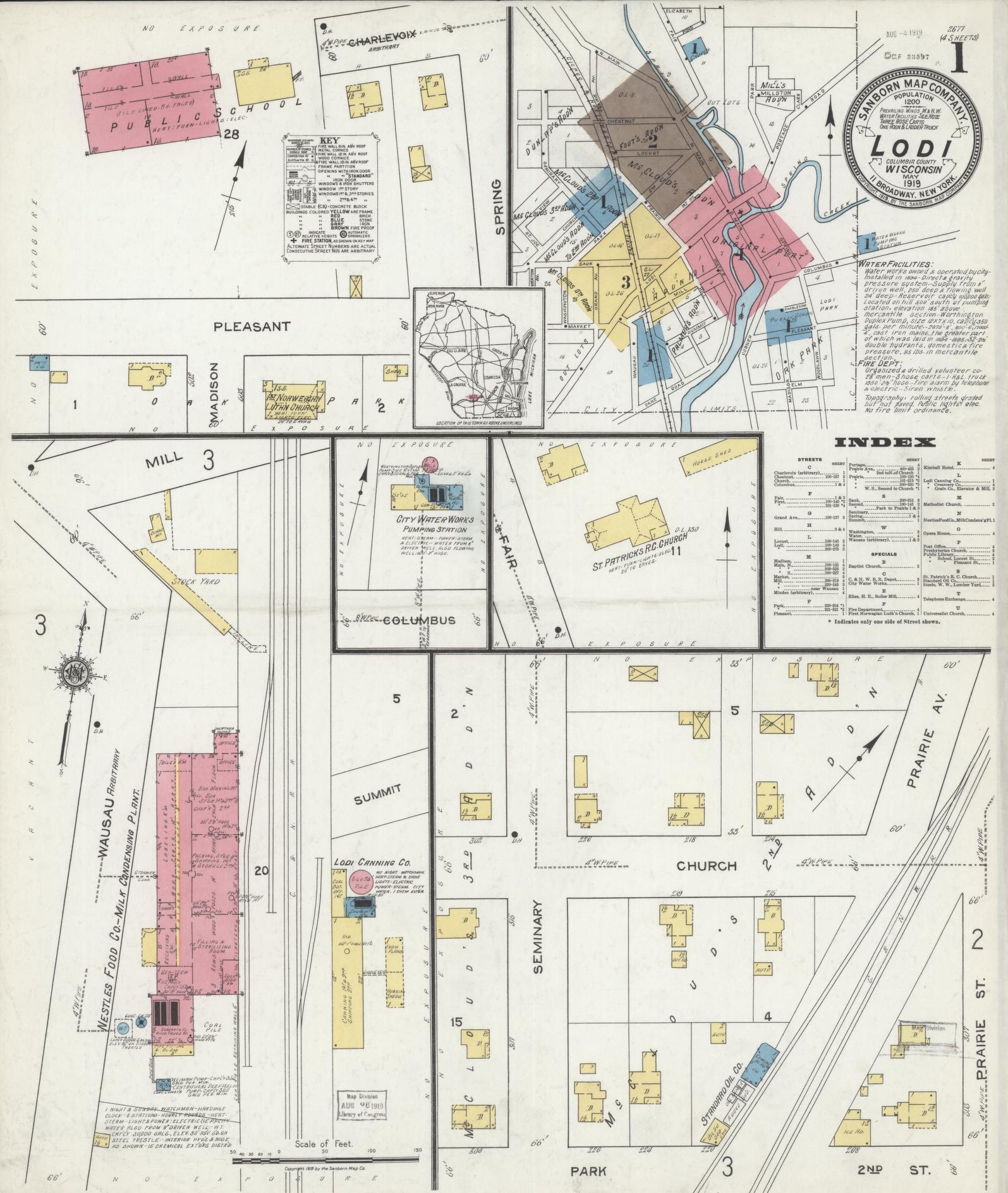 Lodi, Columbia County, Wisconsin (1919) – Sanborn Fire Insurance Map – Map View