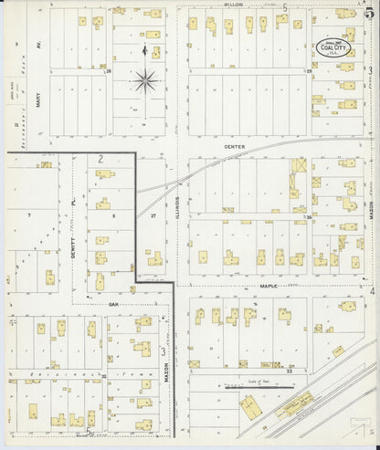 Sanborn Fire Insurance Map from Coal City, Grundy County, Illinois (1907), Sheet #0005 - Complete Map Set gallery image, historic Sanborn map, vintage wall art, Illinois Illinois