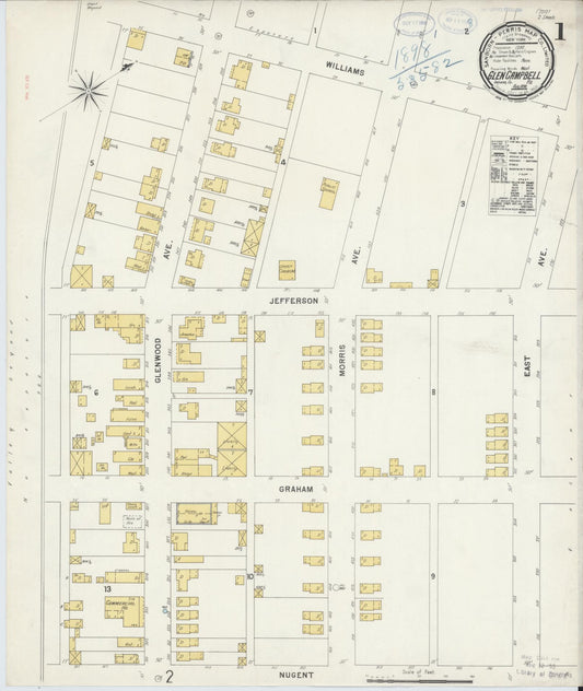 Sanborn Fire Insurance Map from Glen Campbell, Indiana County, Pennsylvania (1898), Sheet #0001 - Complete Map Set gallery image, historic Sanborn map, vintage wall art, Pennsylvania Pennsylvania