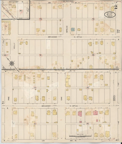 Sanborn Fire Insurance Map from Buhl, Twin Falls County, Idaho (1940), Sheet #0002 - Complete Map Set gallery image, historic Sanborn map, vintage wall art, Falls Idaho