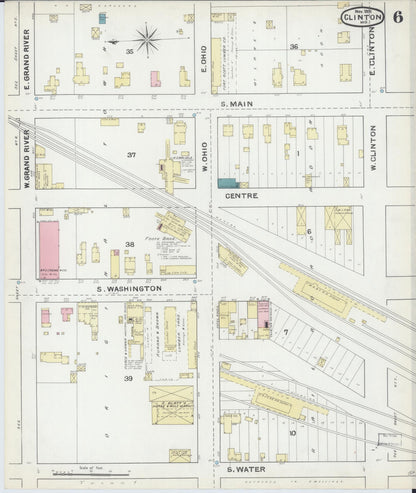 Sanborn Fire Insurance Map from Clinton, Henry County, Missouri (1891), Sheet #0006 - Complete Map Set gallery image, historic Sanborn map, vintage wall art, Missouri Missouri