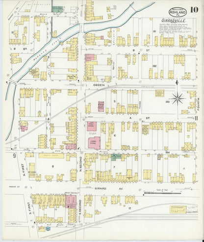 Sanborn Fire Insurance Map from Ashland, Schuylkill County, Pennsylvania (1908), Sheet #0010 - Complete Map Set gallery image, historic Sanborn map, vintage wall art, Pennsylvania Pennsylvania