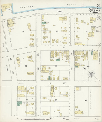 Sanborn Fire Insurance Map from Hoquiam, Grays Harbor County, Washington (1890), Sheet #0003 - Complete Map Set gallery image, historic Sanborn map, vintage wall art, Washington Washington