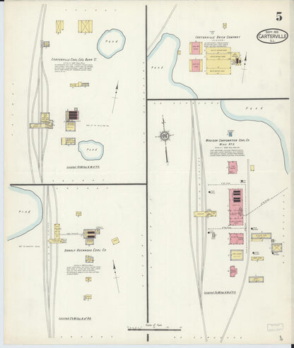 Sanborn Fire Insurance Map from Carterville, Williamson County, Illinois (1913), Sheet #0005 - Complete Map Set gallery image, historic Sanborn map, vintage wall art, Illinois Illinois