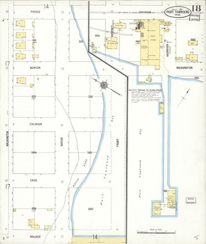 Sanborn Fire Insurance Map from Port Townsend, Jefferson County, Washington (1911), Sheet #0018 - Complete Map Set gallery image, historic Sanborn map, vintage wall art, Washington Washington