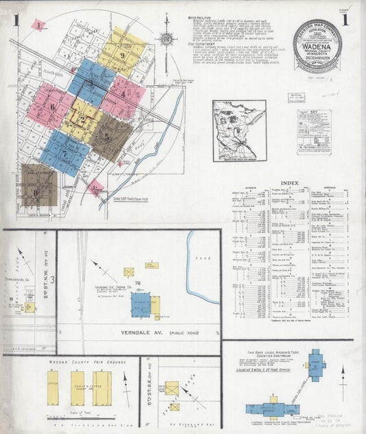 Sanborn Fire Insurance Map from Wadena, Wadena County, Minnesota. (1924) – Map View