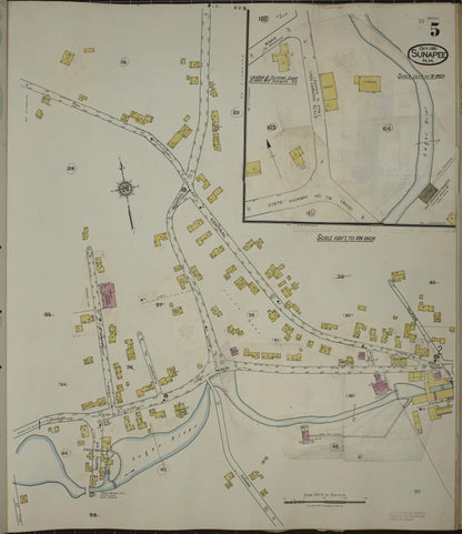 Sanborn Fire Insurance Map from Sunapee, Sullivan County, New Hampshire (1936), Sheet #0005 - Complete Map Set gallery image, historic Sanborn map, vintage wall art, New Hampshire New Hampshire
