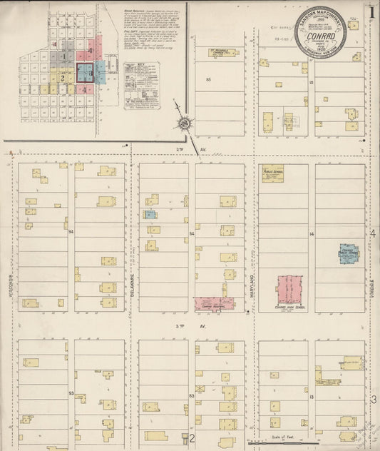Sanborn Fire Insurance Map from Conrad, Pondera County, Montana. (1920) – Historic Sanborn Fire Insurance Map Print