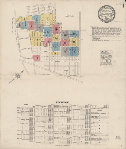 Sanborn Fire Insurance Map from Sawtelle, Los Angeles County, California (1921), Sheet #0001 - Complete Map Set gallery image, historic Sanborn map, vintage wall art, California California